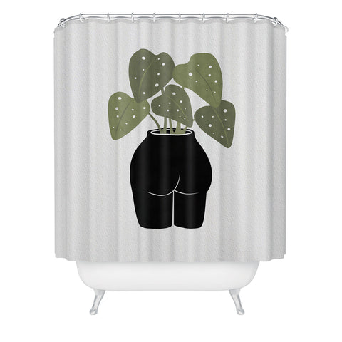 Orara Studio Butt Anical Vase Shower Curtain
