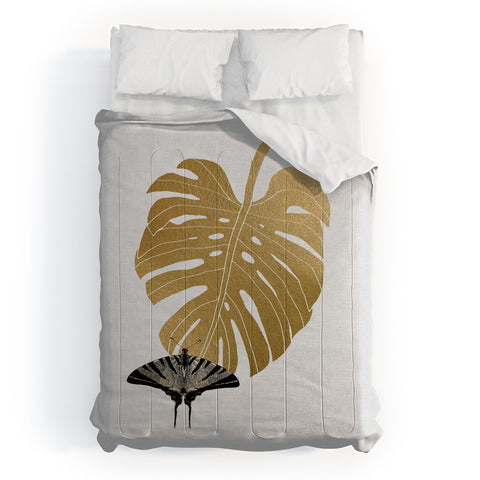 Orara Studio Butterfly and Monstera Leaf Comforter