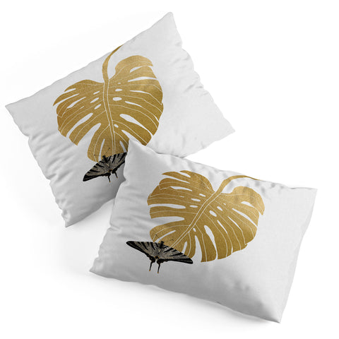 Orara Studio Butterfly and Monstera Leaf Pillow Shams