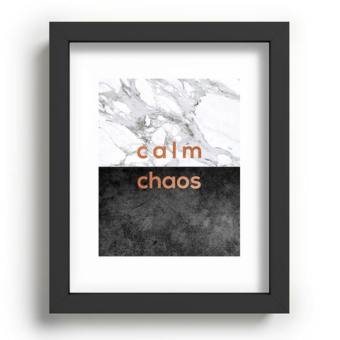 Orara Studio Calm Chaos Marble Quote Recessed Framing Rectangle