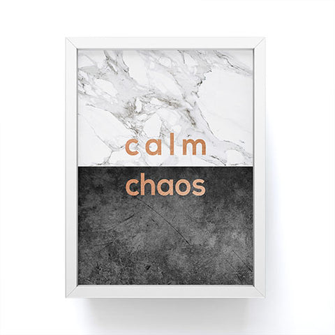Orara Studio Calm Chaos Marble Quote Framed Mini Art Print