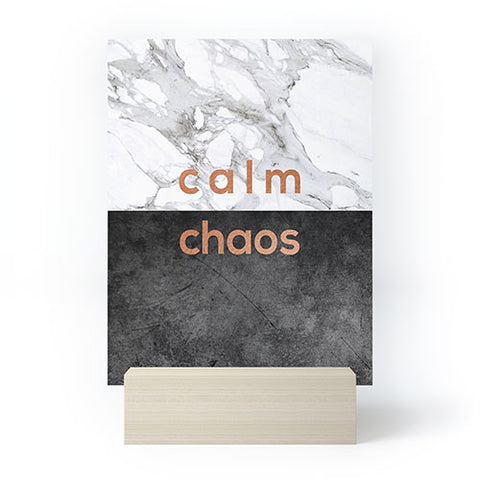 Orara Studio Calm Chaos Marble Quote Mini Art Print