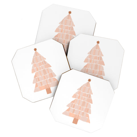 Orara Studio Christmas Tree Painting Coaster Set