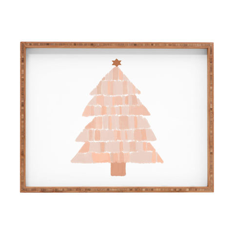 Orara Studio Christmas Tree Painting Rectangular Tray
