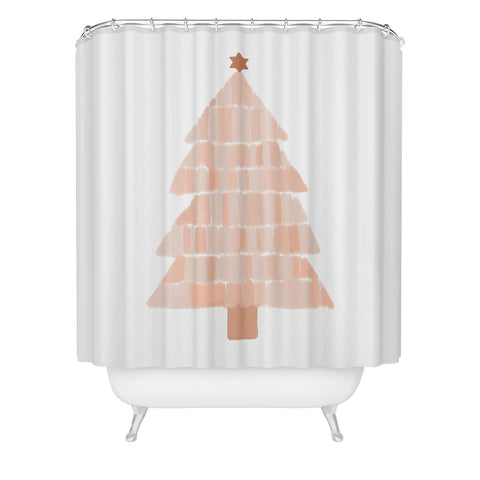 Orara Studio Christmas Tree Painting Shower Curtain