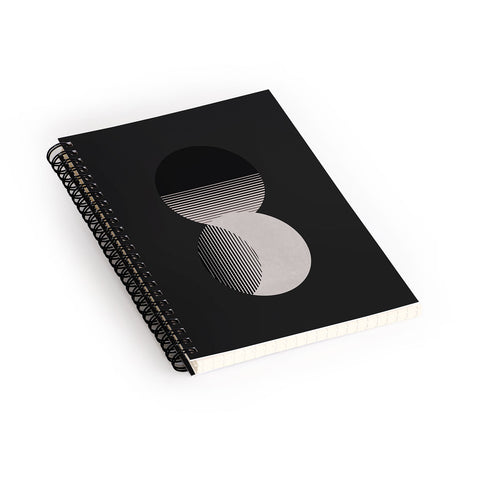 Orara Studio Circle Sun And Moon BW Spiral Notebook