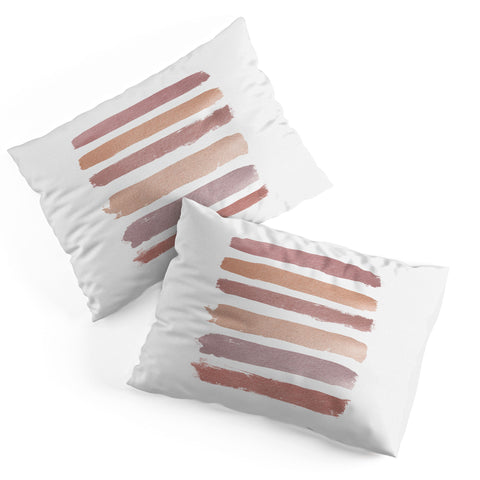 Orara Studio Dusty Rose Stripes Pillow Shams