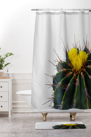 Orara Studio Flower Cactus Shower Curtain And Mat