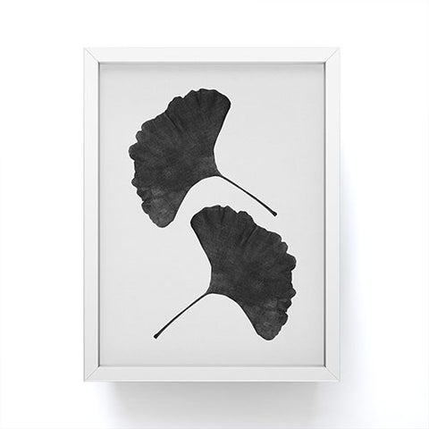 Orara Studio Ginkgo Leaf Black and White II Framed Mini Art Print