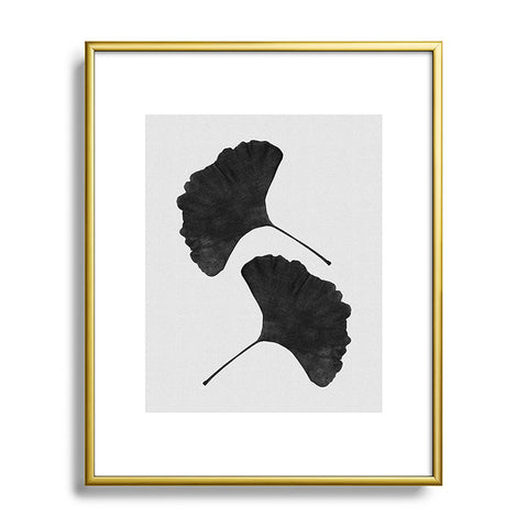 Orara Studio Ginkgo Leaf Black and White II Metal Framed Art Print
