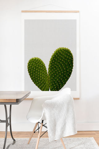 Orara Studio Heart Cactus Art Print And Hanger