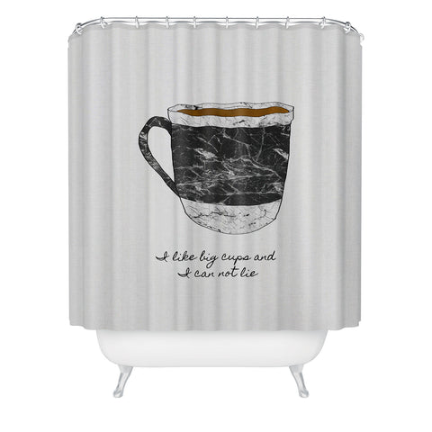 Orara Studio I Like Big Cups and I Can Not Lie Shower Curtain