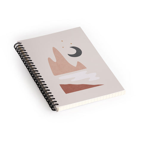 Orara Studio Landscape And Moon Spiral Notebook