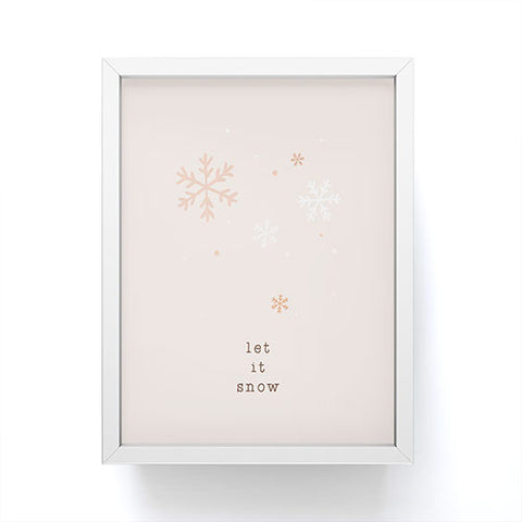 Orara Studio Let It Snow Quote Framed Mini Art Print