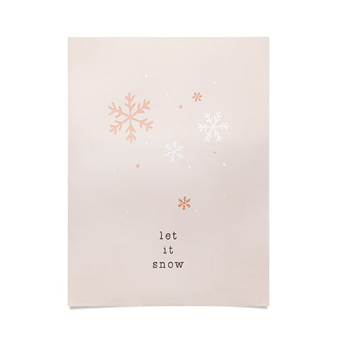 Orara Studio Let It Snow Quote Poster