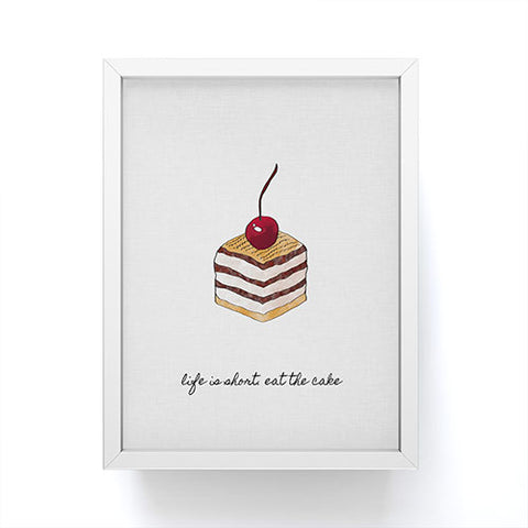 Orara Studio Life Is Short Eat The Cake Framed Mini Art Print