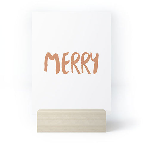 Orara Studio Merry Seasonal Typography Mini Art Print