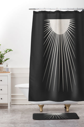Orara Studio Minimalist Moon Shower Curtain And Mat