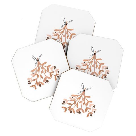 Orara Studio Mistletoe Illustration Coaster Set