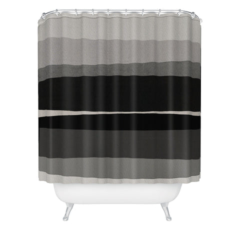 Orara Studio Modern Black and White Shower Curtain