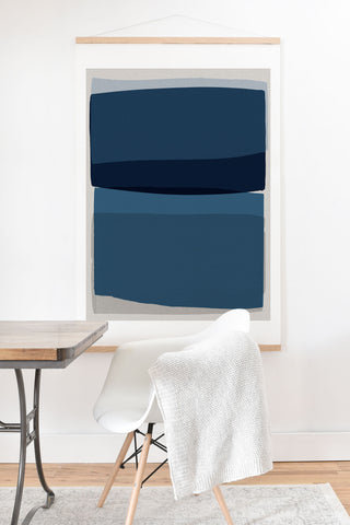 Orara Studio Modern Blue Art Print And Hanger