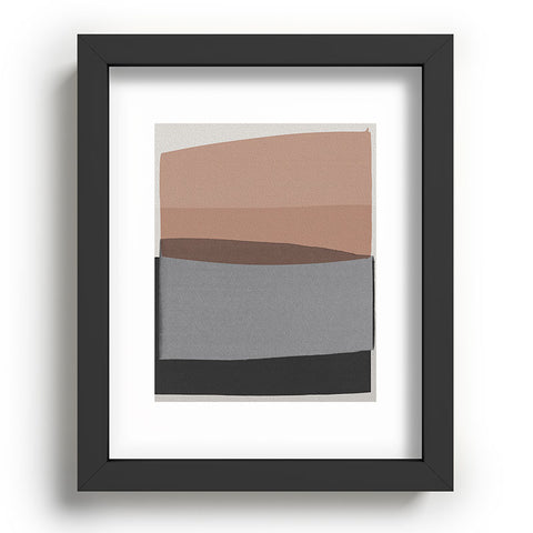 Orara Studio Modern Grey And Pink Recessed Framing Rectangle