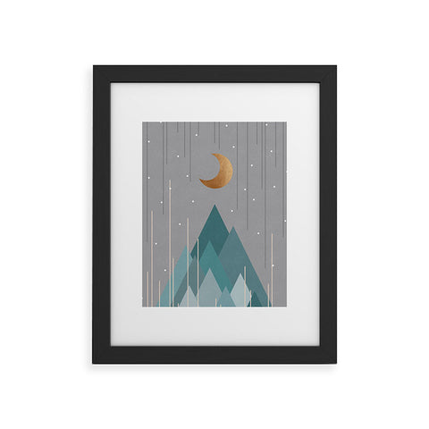 Orara Studio Moon And Mountains Framed Art Print