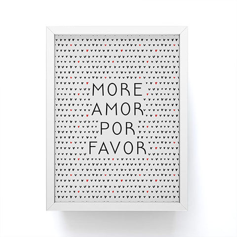 Orara Studio More Amor Love Quote Framed Mini Art Print