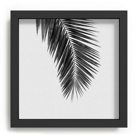 Orara Studio Palm Leaf Black and White I Recessed Framing Square