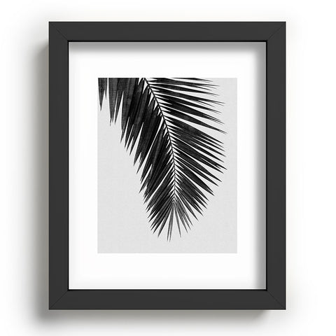 Orara Studio Palm Leaf Black and White I Recessed Framing Rectangle