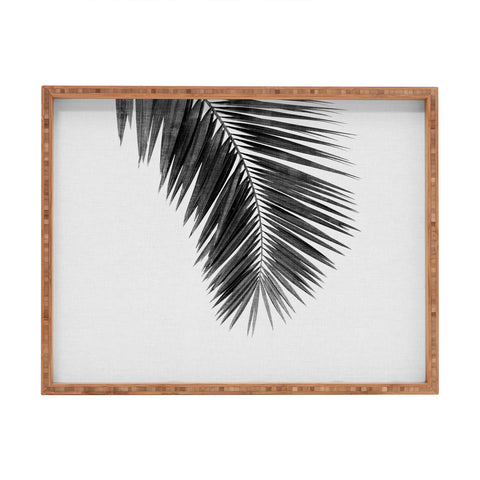 Orara Studio Palm Leaf Black and White I Rectangular Tray