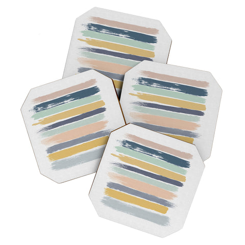 Orara Studio Pastel Stripes Coaster Set