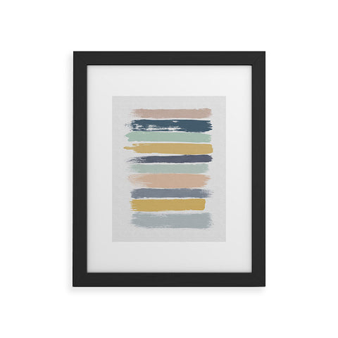 Orara Studio Pastel Stripes Framed Art Print