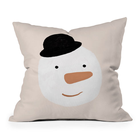 Orara Studio Snowman Painting Throw Pillow