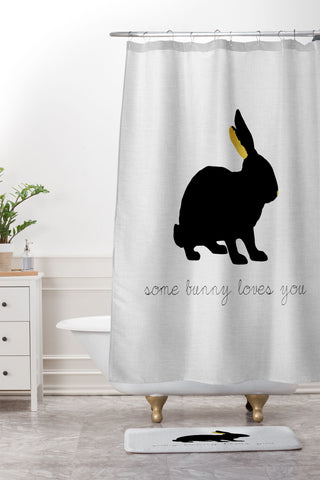 Orara Studio Some Bunny Loves You Shower Curtain And Mat