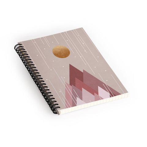 Orara Studio Sun And Mountains Spiral Notebook