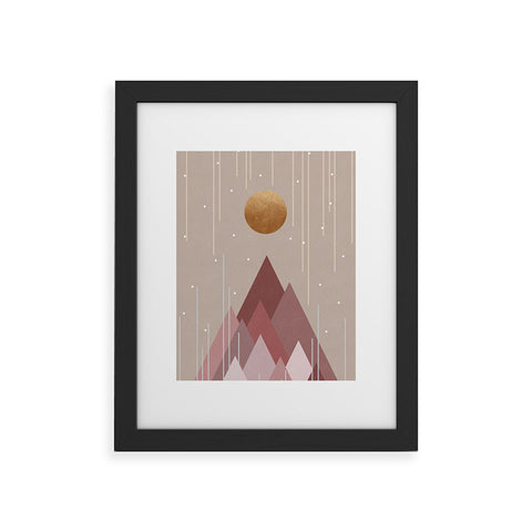 Orara Studio Sun And Mountains Framed Art Print