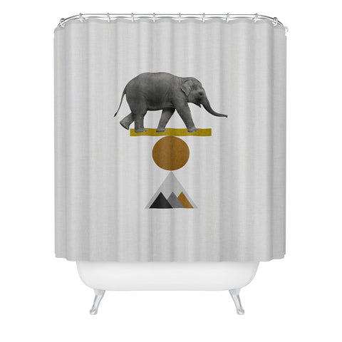 Orara Studio Tribal Elephant Shower Curtain