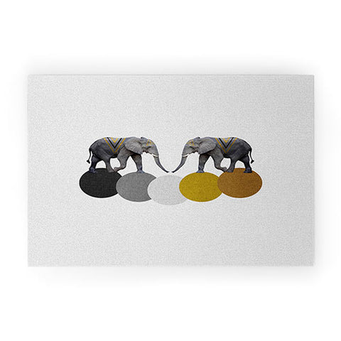 Orara Studio Tribal Elephants Welcome Mat