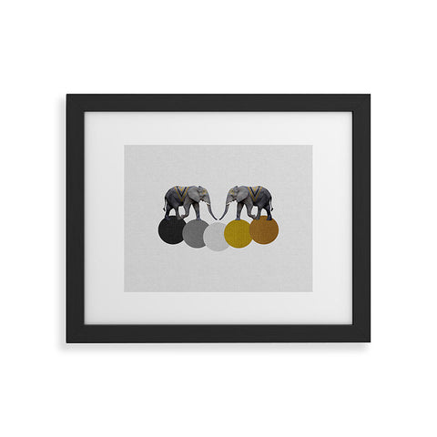 Orara Studio Tribal Elephants Framed Art Print