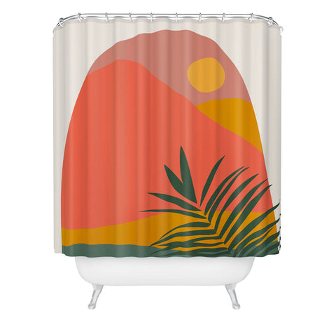 Oris Eddu Tropical Landscape Shower Curtain