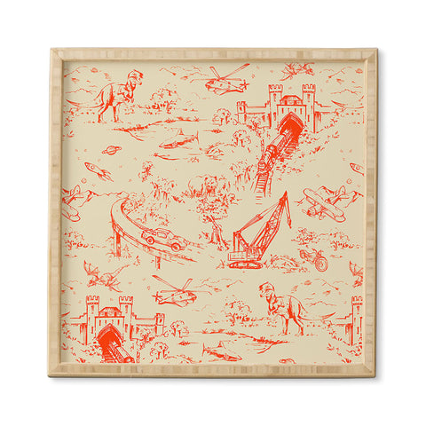 Pattern State Adventure Toile Dawn Framed Wall Art