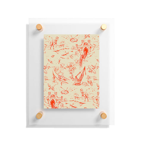 Pattern State Adventure Toile Dawn Floating Acrylic Print