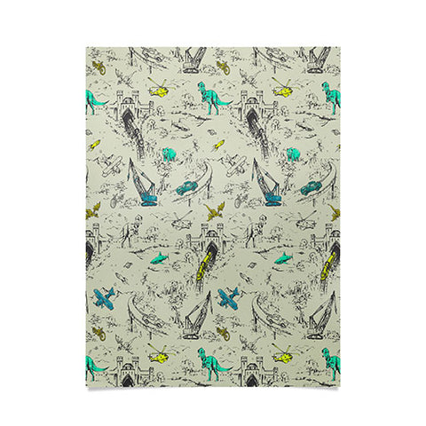 Pattern State Adventure Toile Poster