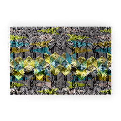 Pattern State Arrow Night Welcome Mat