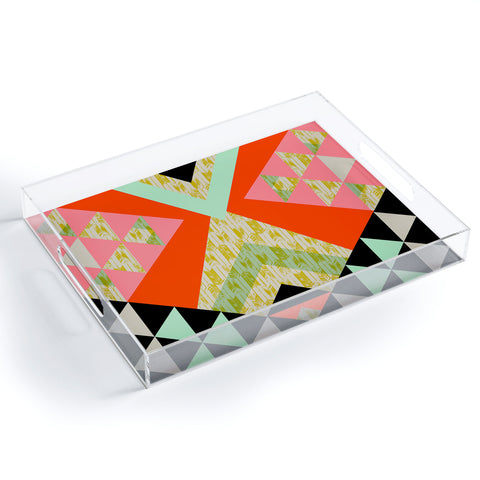 Pattern State Arrow Quilt Acrylic Tray