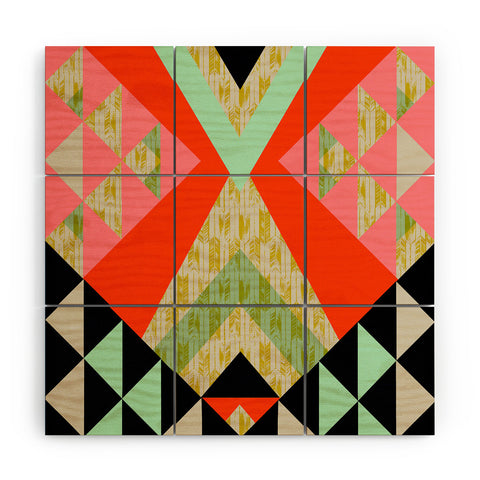 Pattern State Arrow Quilt Wood Wall Mural