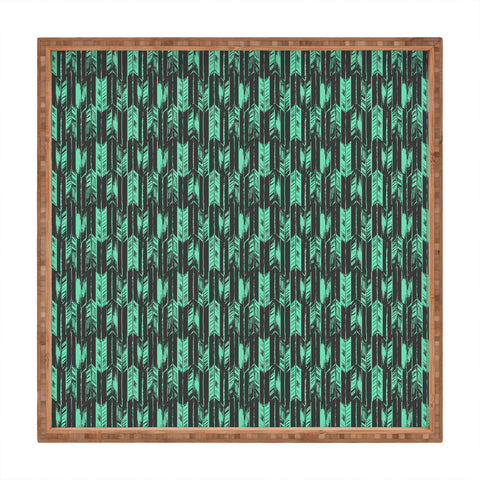 Pattern State Arrow Spearmint Square Tray