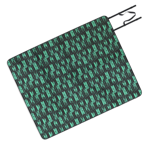 Pattern State Arrow Spearmint Picnic Blanket