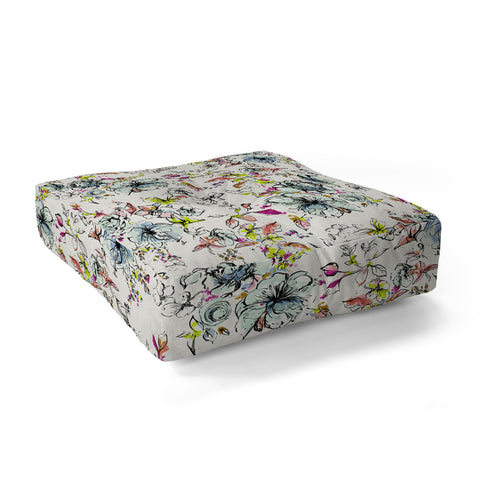Pattern State Camp Floral Linen Floor Pillow Square